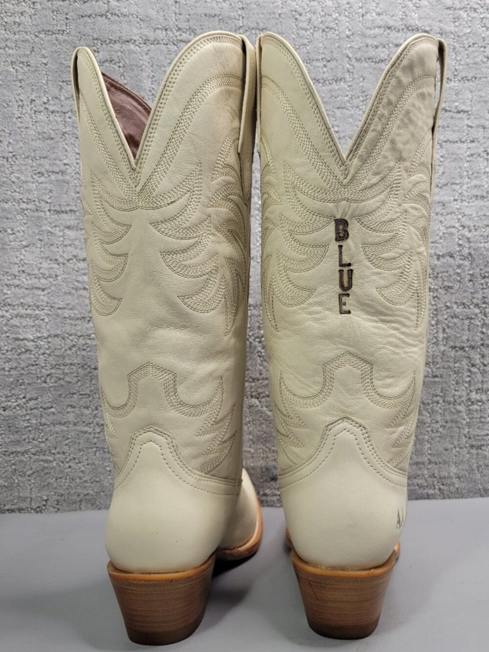 Tecovas the Annie Women's Size US 7.5B Bone Cowhide Cowgirl Boots - Picture 9 of 9